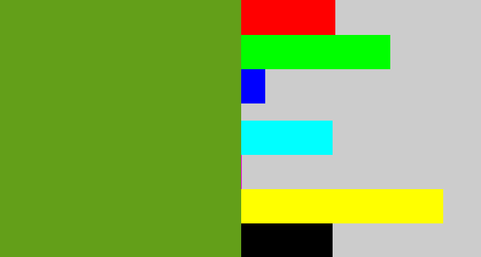 Hex color #639f19 - sap green