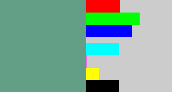 Hex color #639f87 - grey teal
