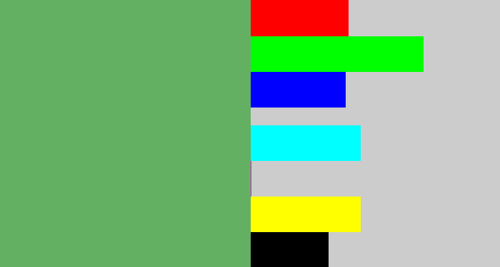Hex color #63b062 - boring green
