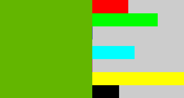 Hex color #63b600 - kermit green