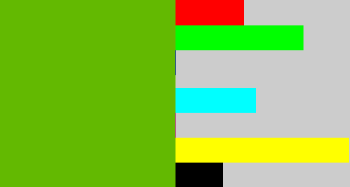 Hex color #63b901 - kermit green