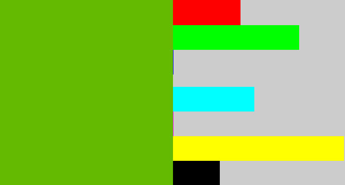 Hex color #63ba01 - kermit green