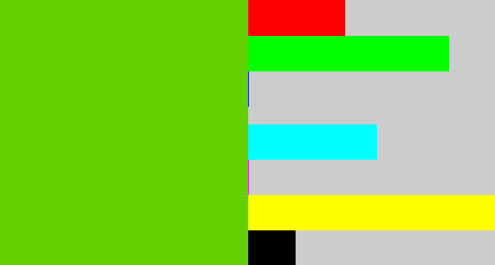Hex color #63cf00 - frog green