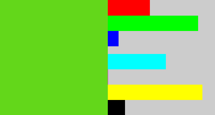 Hex color #63d71a - green apple