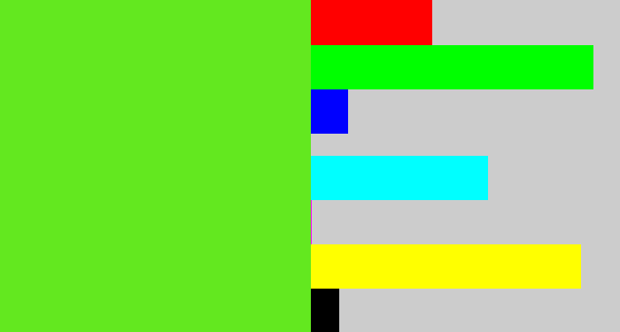 Hex color #63e81f - green apple