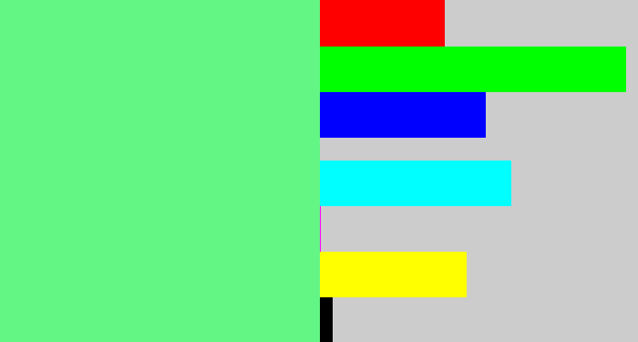 Hex color #63f685 - lightgreen