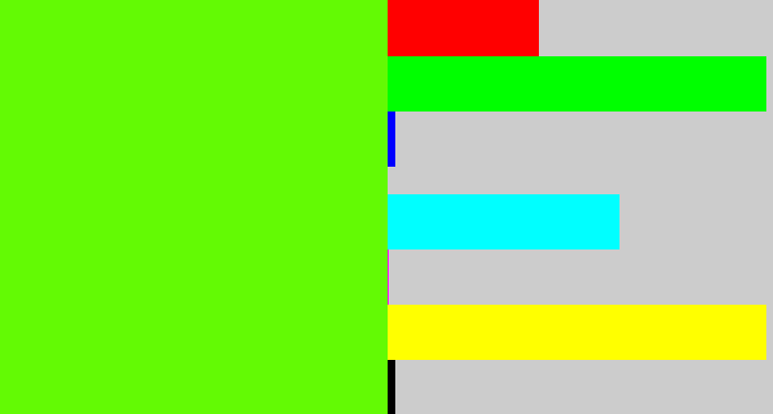 Hex color #63fa04 - bright lime green