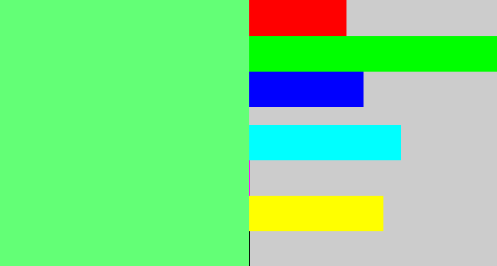 Hex color #63ff76 - lightgreen
