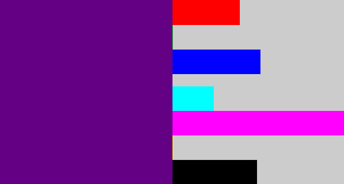 Hex color #640083 - royal purple