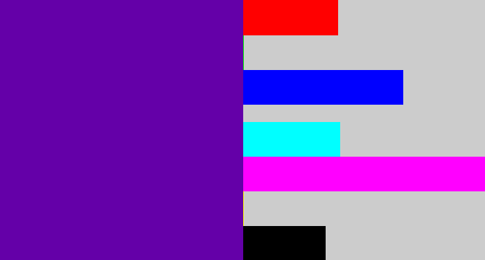Hex color #6400a8 - violet blue