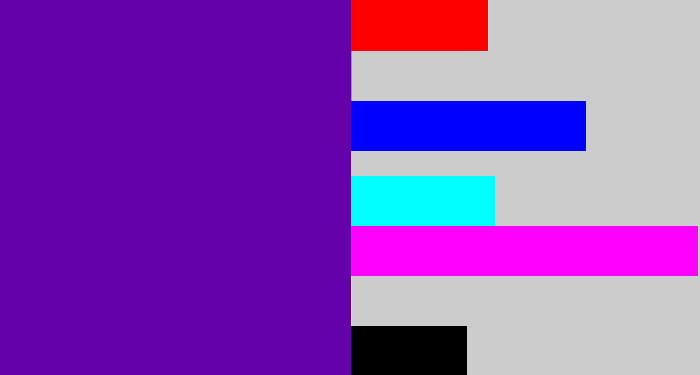 Hex color #6401aa - violet blue