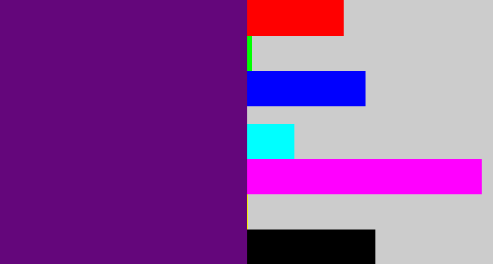 Hex color #64067b - darkish purple