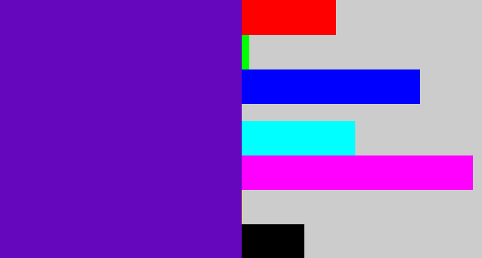 Hex color #6407bd - violet blue