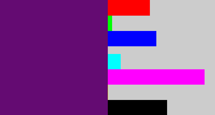 Hex color #640b72 - darkish purple