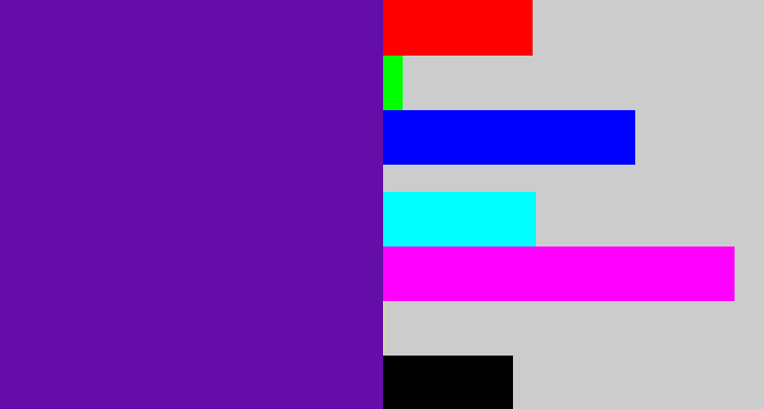 Hex color #640da8 - purple
