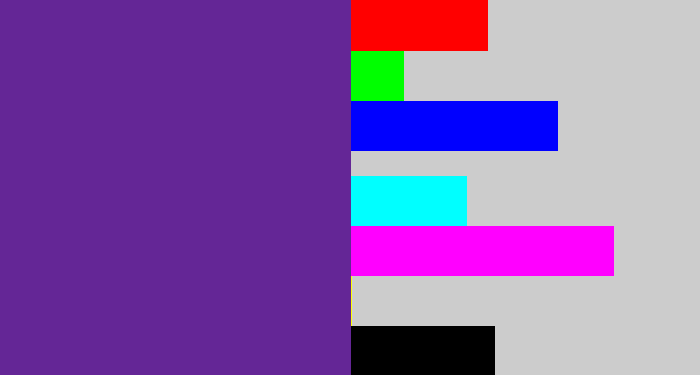 Hex color #642696 - purple