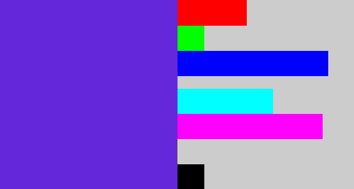 Hex color #6427da - purple/blue