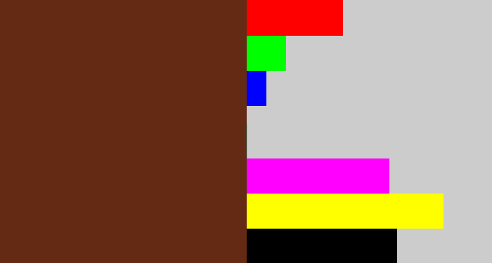 Hex color #642a14 - brown