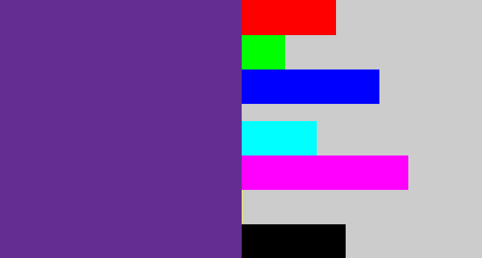 Hex color #642d91 - purple