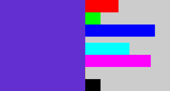 Hex color #642fd0 - blue purple
