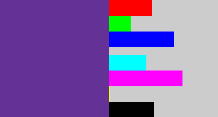Hex color #643297 - purple