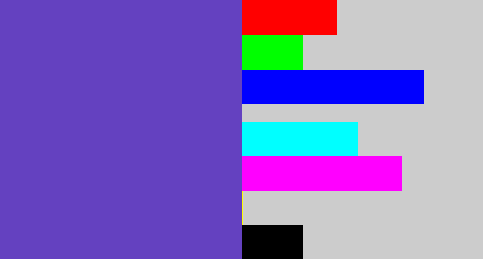 Hex color #6441c0 - bluey purple
