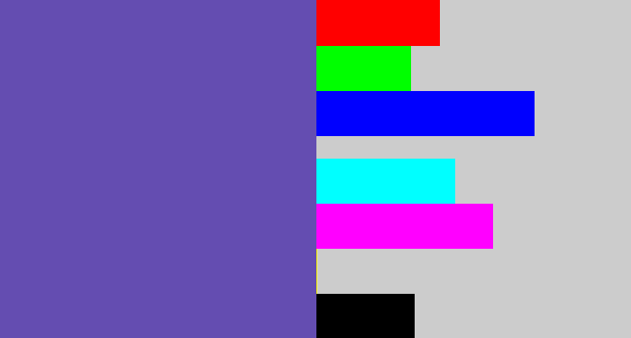 Hex color #644db1 - iris