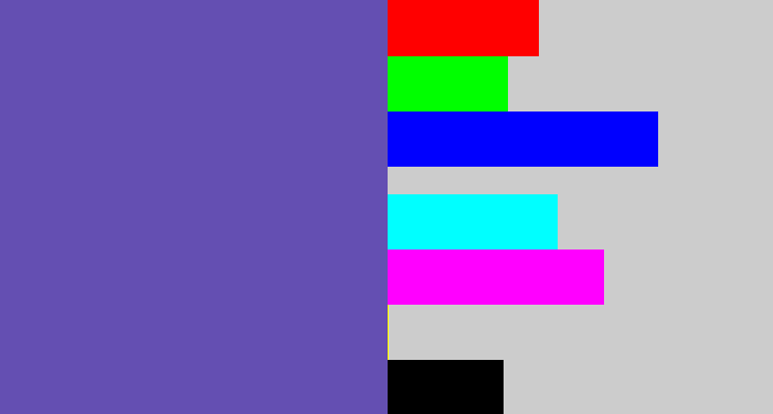 Hex color #644fb2 - iris