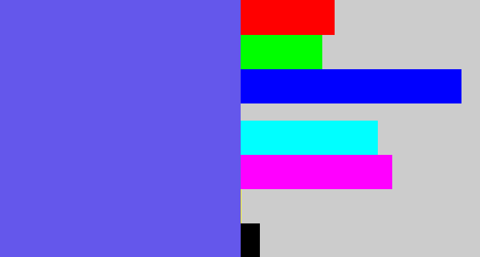 Hex color #6457eb - purpleish blue