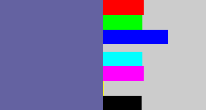Hex color #6462a1 - slate blue