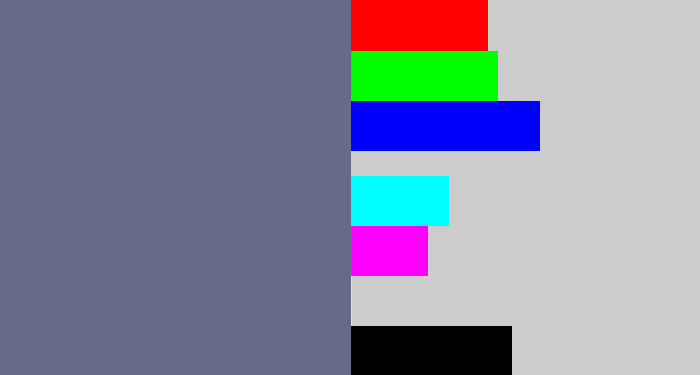 Hex color #646c8a - blue grey