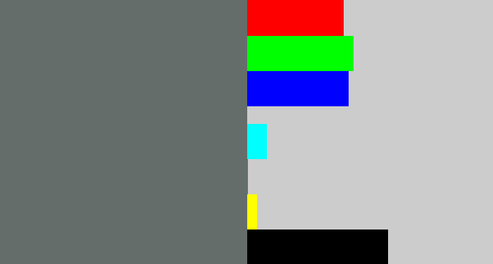 Hex color #646d69 - slate grey