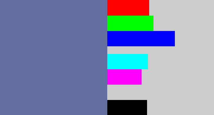 Hex color #646ea1 - slate blue