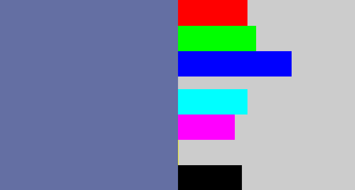 Hex color #646fa3 - slate blue
