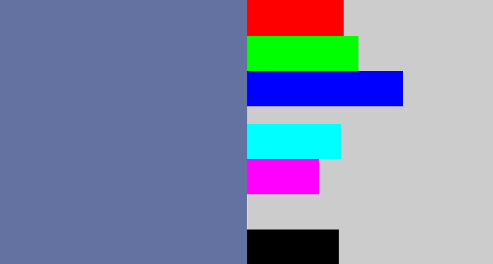 Hex color #6472a1 - slate blue