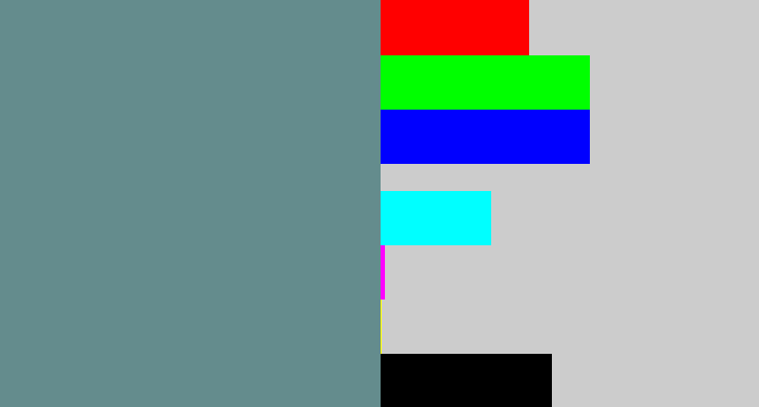 Hex color #648c8d - grey/blue