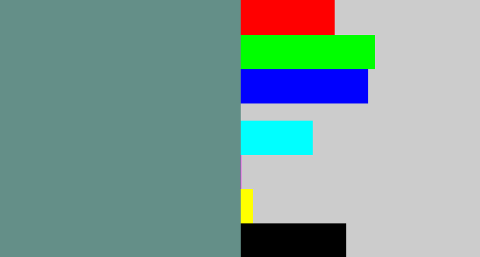 Hex color #648f88 - grey teal