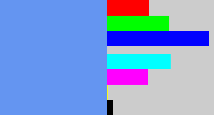 Hex color #6495f1 - soft blue