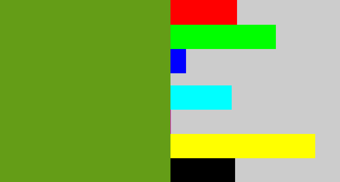 Hex color #649d17 - sap green