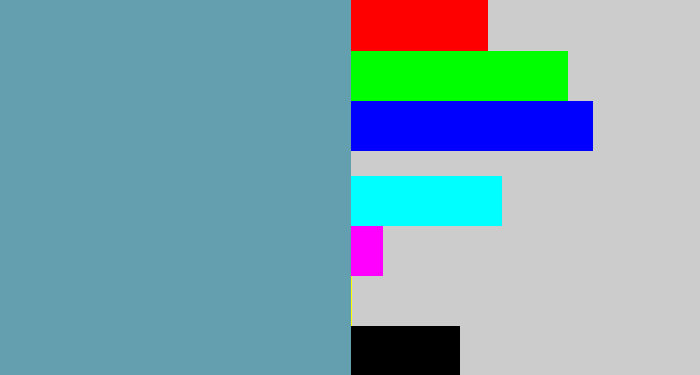 Hex color #649faf - greyblue