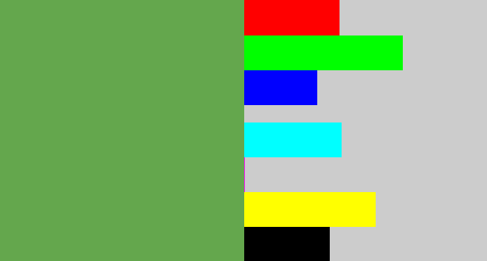 Hex color #64a74d - fern