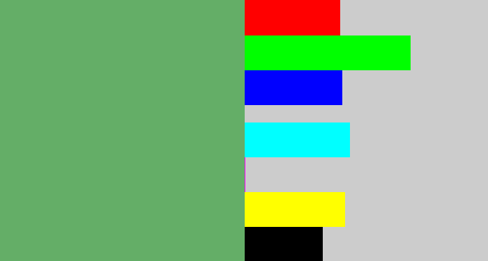 Hex color #64ae67 - boring green