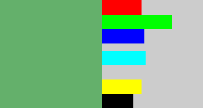 Hex color #64b06b - boring green