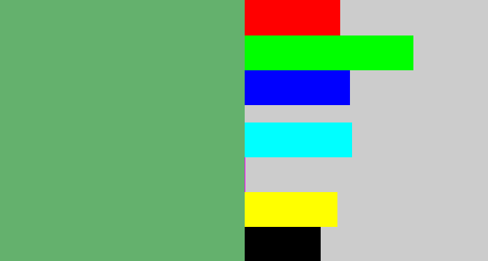 Hex color #64b16d - boring green