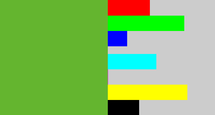 Hex color #64b52f - grass