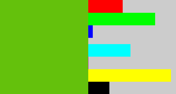 Hex color #64c10c - frog green