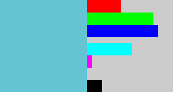 Hex color #64c4d1 - seafoam blue
