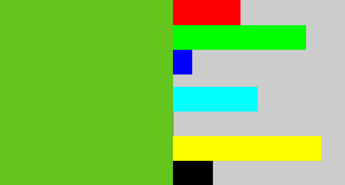 Hex color #64c51c - apple green
