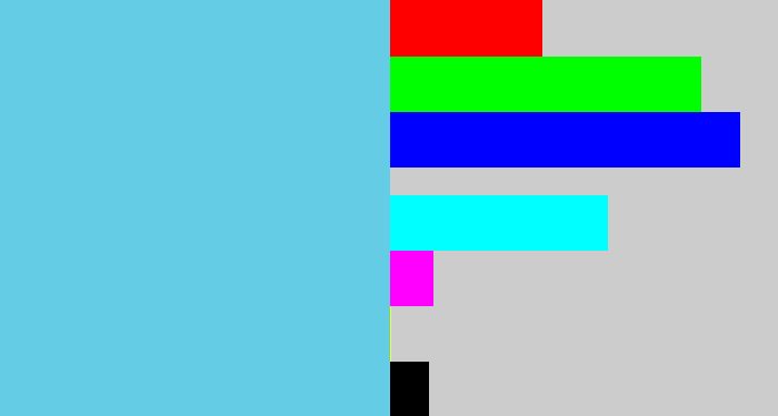 Hex color #64cce5 - lightblue