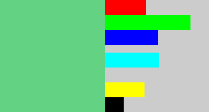 Hex color #64d283 - soft green